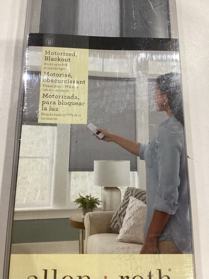 Condition photo showing Good Condition for motorized cellular shade gray