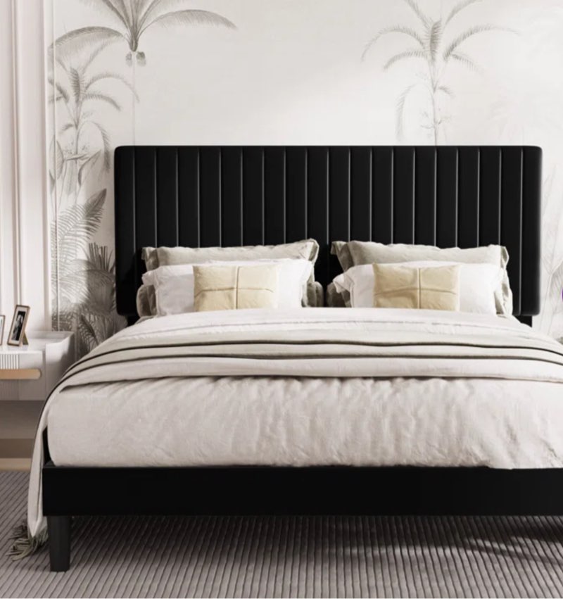 INCOMPLETE Dunphy Upholstered Platform Bed with Adjustable Headboard