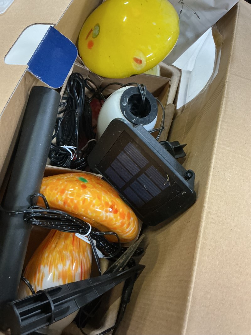 Condition photo showing As Is for harbor breeze solar mushroom 2 -lumens multi color solar led outdoor path light ( 3000-k )
