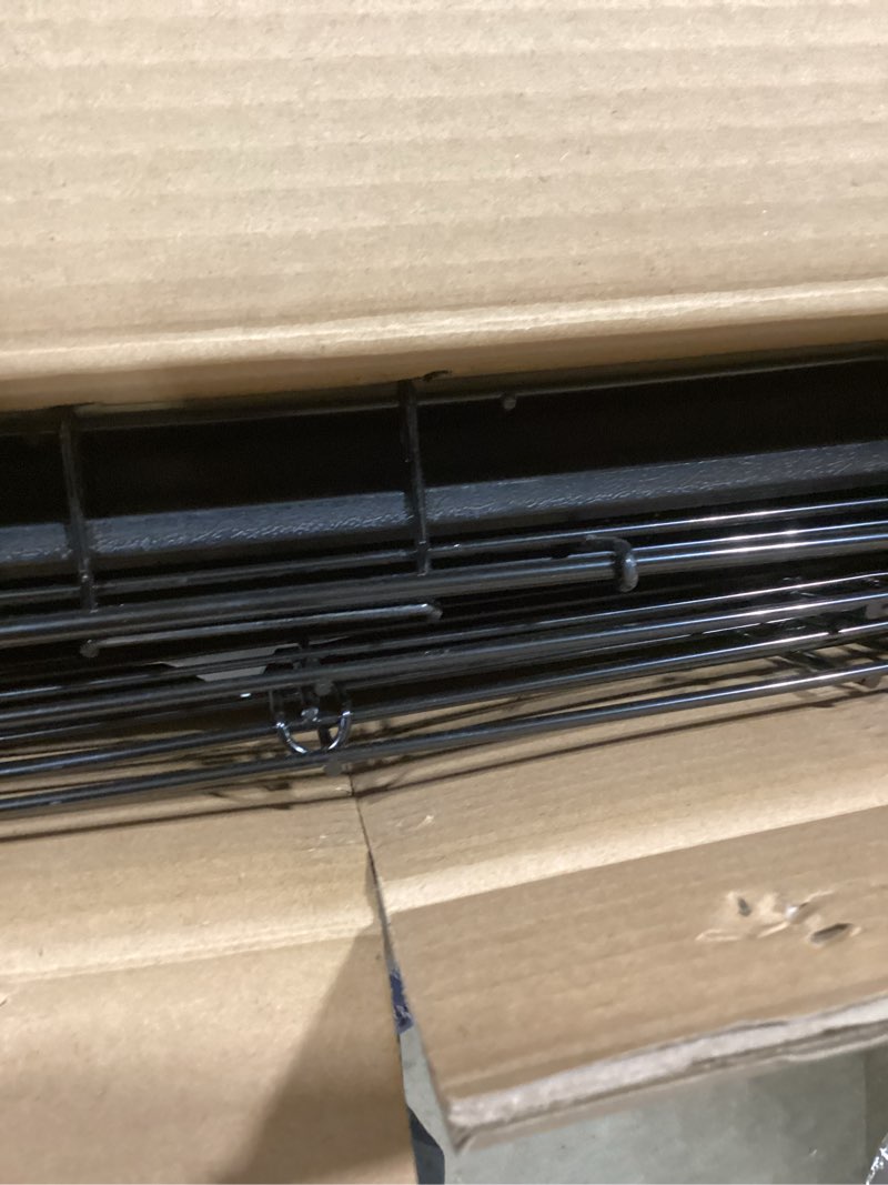 Condition photo showing Good Condition for Amazon Basics Portable Metal Wire Dog Crate with Removable Tray, Single Door with Divider Panel, Foldable, Collapsible, Easy to Assemble & Clean, 36" x 23" x 25", Black 36 x 23 x 25 in Single Door w/ Divider