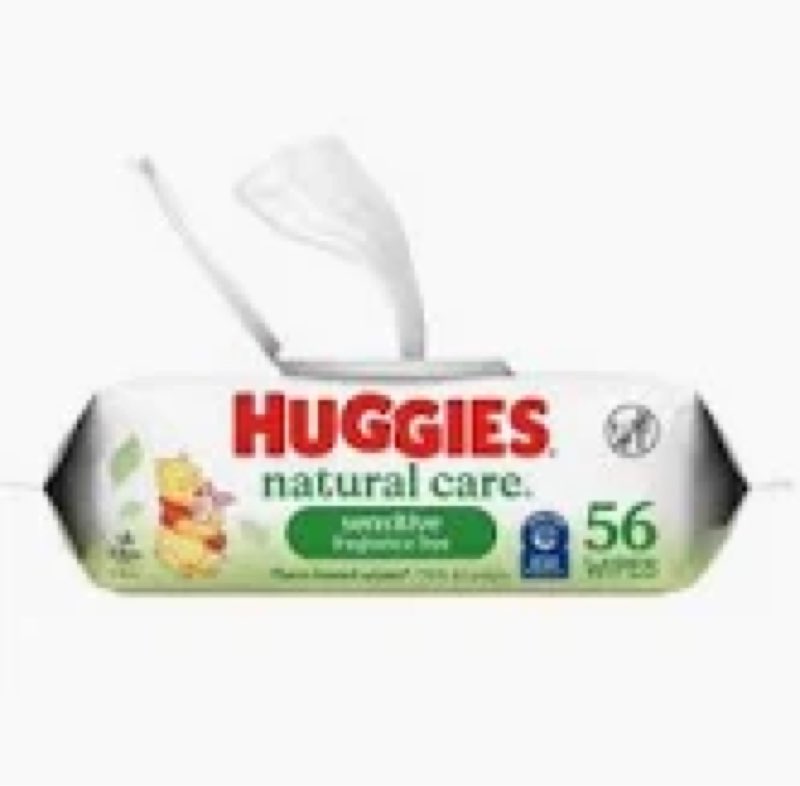 Huggies Natural Care Sensitive, no Fragrance Pack of 64 Wipes