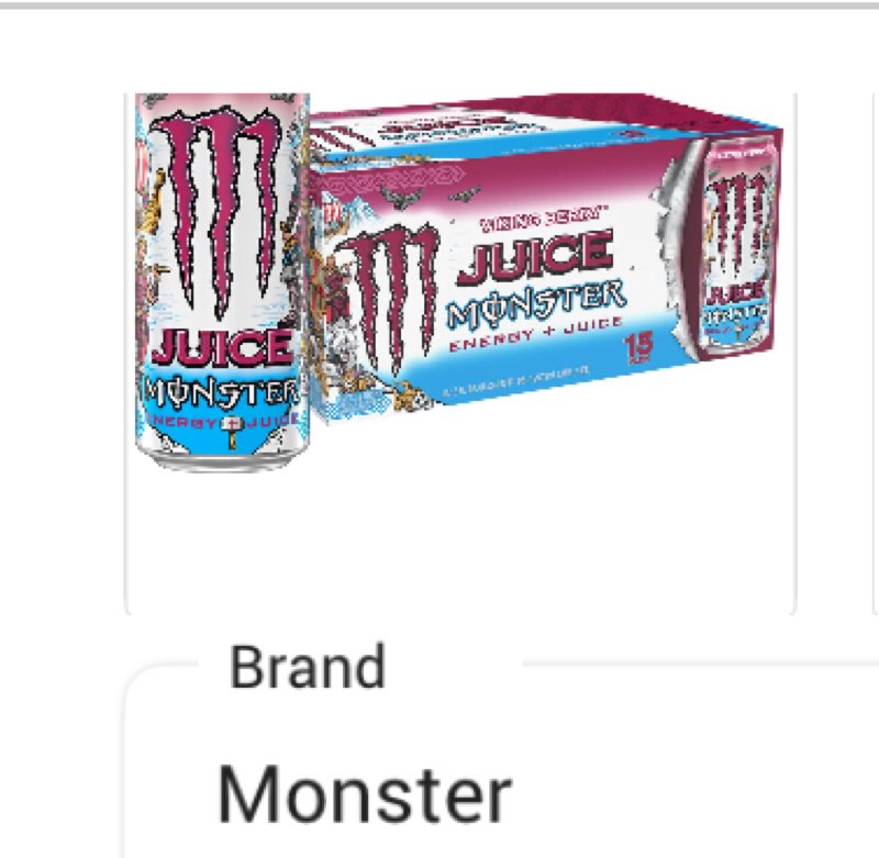 Monster Energy Juice Viking Berry, Energy + Juice, Energy Drink, 16 Ounce (Pack of 15) ( Exp : 01/Mar /27)
