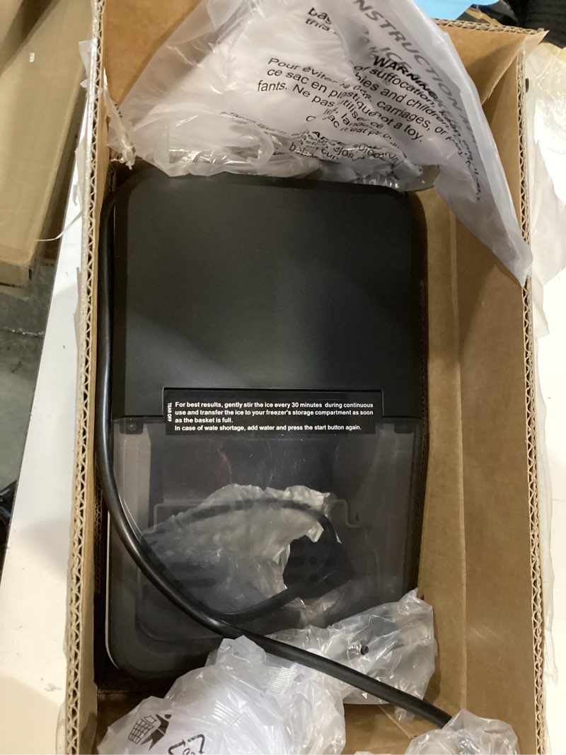 Condition photo showing Good Condition for Aeitto Ice Maker Countertop 26lbs/24H, Ice Machine 8 Ice Cubes Ready in 6 Mins, 2 Sizes of Bullet Ice Portable Ice Makers with Basket & Scoop, Auto Self-Cleaning for Home/Kitchen/Office Stainless 26LBS Silver 1