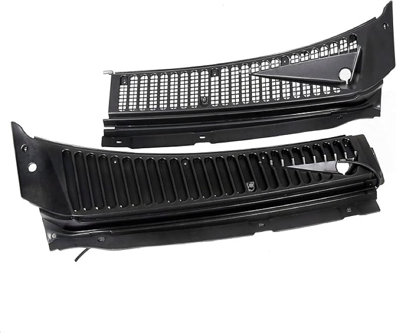 ecotric windshield wiper cowl cover panel compatible with 1999-2007 ford f250 f350 f450 f550 super duty 2000-2005 ford excursion replacement for 3c3z-25022a68-aaa 4c3z-25022a69-aaa