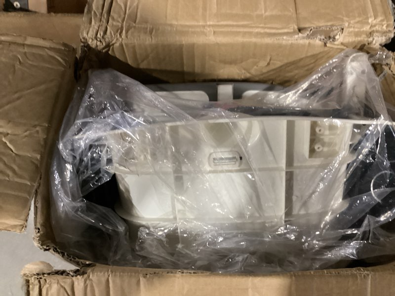 Condition photo showing Good Condition for Baby High Chair, 5 in 1 High Chairs for Babies and Toddlers, Travel Foldable High Chair with Foot Rest, Detachable PU Cushion, Double Removable Tray, Adjustable Height & Recline Solid Grey