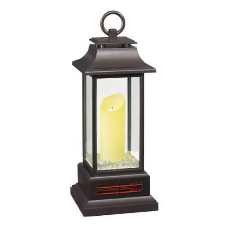 duraflame lantern with infrared quartz heater bronze finish