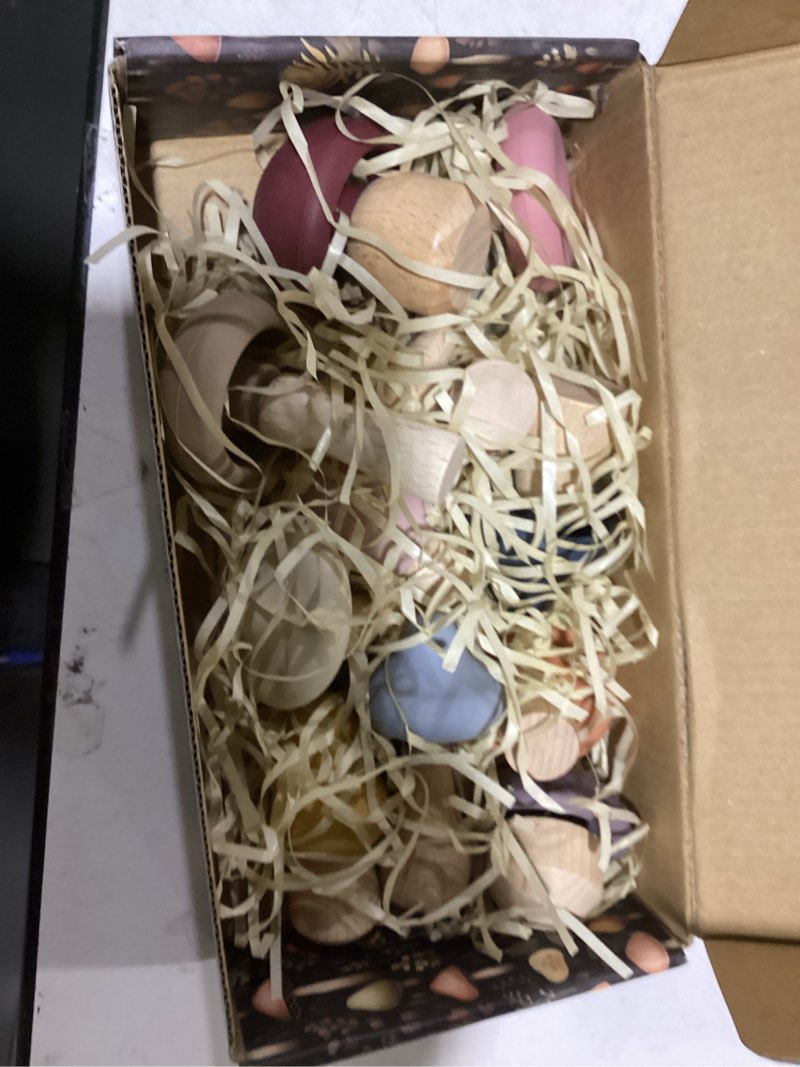 Condition photo showing New/Like New for Mushroom Toys Wooden Woodland Kids Garden Fungi Mushroom Table Decor Set of 12