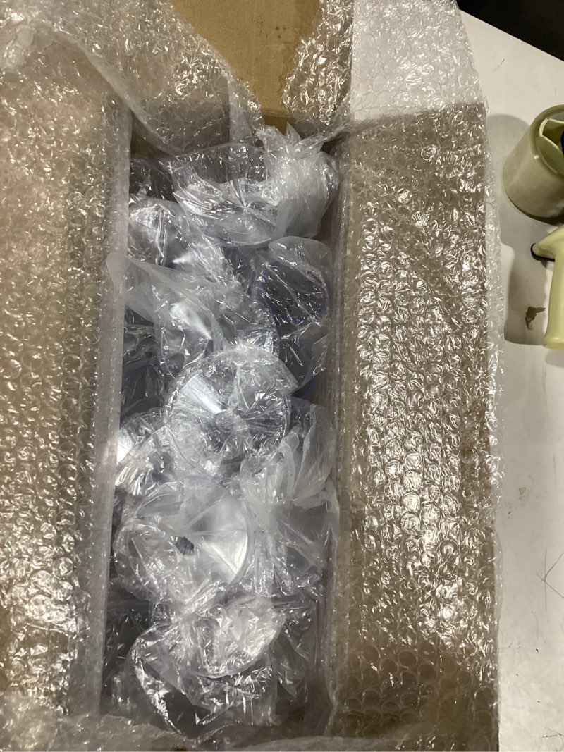 Condition photo showing New/Like New for Ciaell 24 Pack Plastic Champagne Flutes - Clear 6 Oz Disposable Champagne Glasses - Square Plastic Toasting Glasses for Party Birthday Anniversary Wedding 6 oz Clear