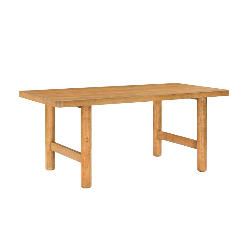Better Homes & Gardens Adlin 70 in Rectangle Dining Table, Light Honey
