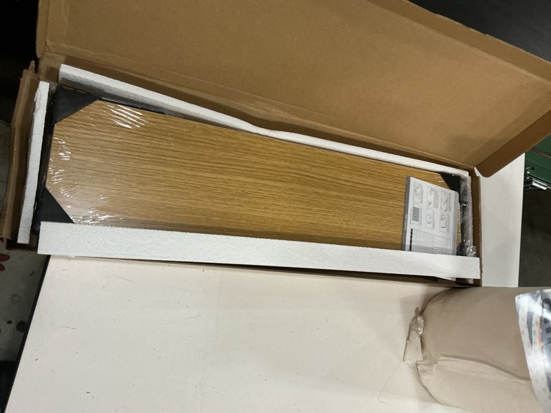 Condition photo showing New/Like New for vivelove 6 inch deep floating shelves for wall, 24w x 6d wood wall shelves set of 2, rustic oak wide floating bookshelf for living room, kitchen, office, bedroom, with black metal bracke - oak oak 2 24wx6dx5.8h