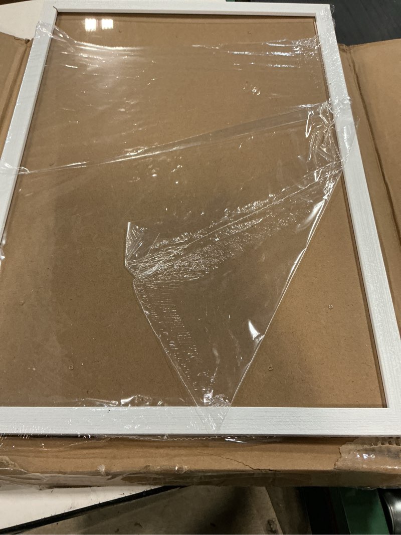 Condition photo showing As Is for 15x22 Picture Frame White for Poster Photo Picture, Horizontal and Vertical Formats for Wall Hanging, 15 x 22 Wall Gallery Poster Photo Frame for 15 by 22 Photos Posters, White