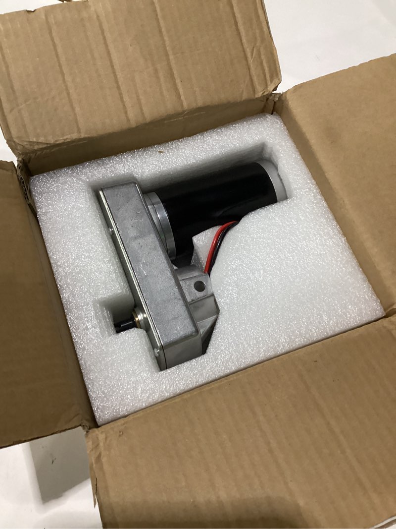 Condition photo showing As Is for 132682, rv actuator slide out motor compatible with lippert through frame slide-out system, slide motor replacement assembly | 18:1 gear ratio, 12vdc, replaces# rp-785615, 168956, 295380, m-8910