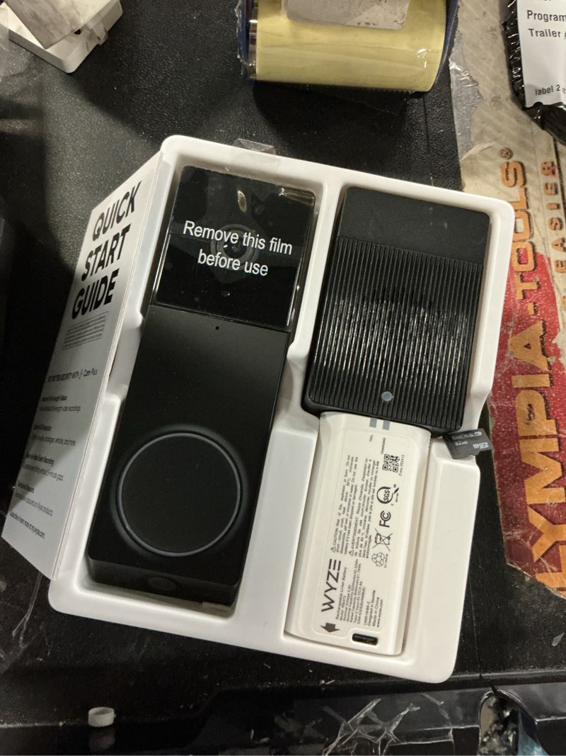 Condition photo showing Good Condition for wyze wireless duo cam video doorbell (chime included), battery powered, 2k full hd video, 2 cameras (people and package), 2-way audio, color night vision black