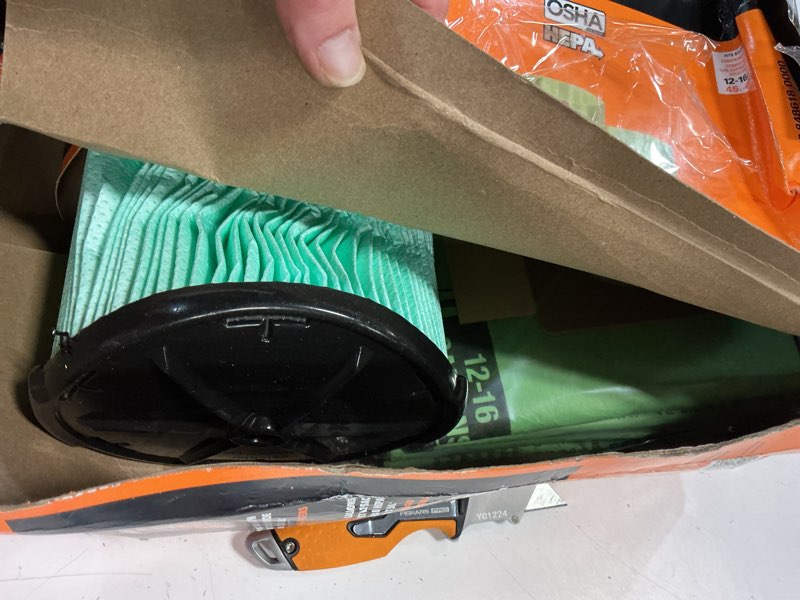 Condition photo showing Good Condition for osha compatible kit with hepa level filtration and cyclonic dust bags for select 12 -16 gal. ridgid wet/dry shop vacuums