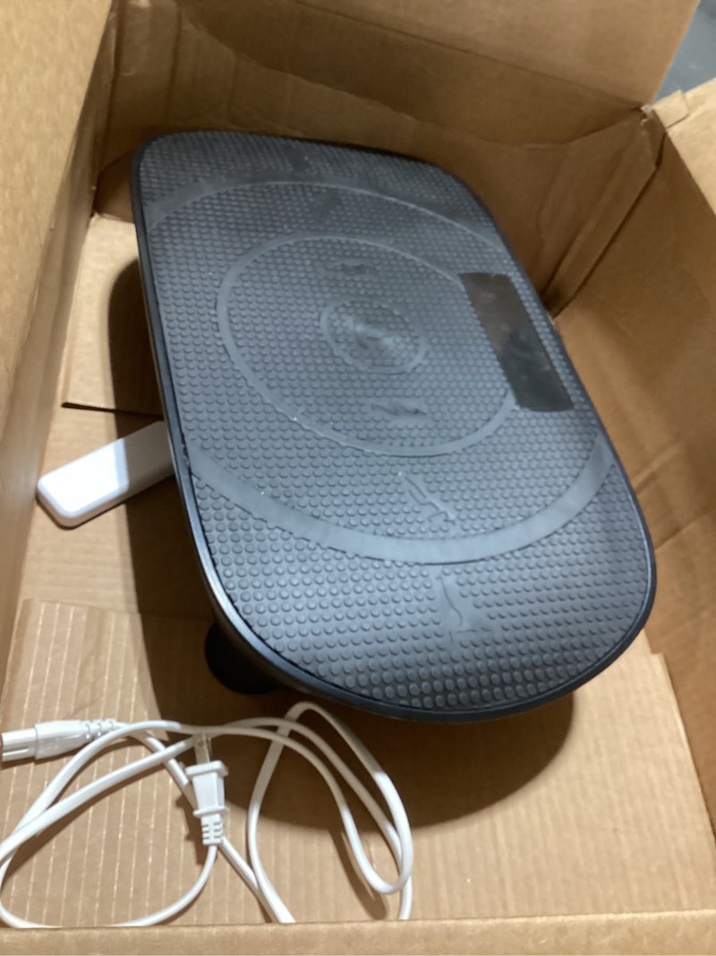 Condition photo showing Good Condition for merach vibration plate exercise machine, curved vibration plate for lymphatic drainage weight loss, vibrating plate with real-time calorie tracking on led display, workout equipment for home women men grey