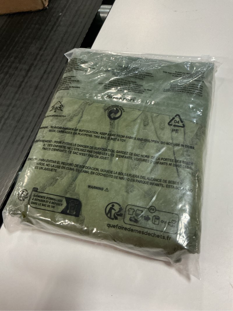 Condition photo showing New/Like New for Bed Skirt Full Size Ruffled Bed Skirt with Split Corners, 14 Inch Drop Dust Ruffle Bed Skirts with Platform, Boho Tufted Shabby Chic Full Size Bed Skirts, Olive Green Boho-olive Green 14''Full