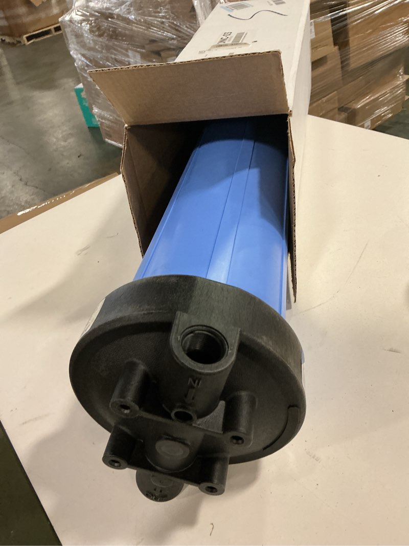 Condition photo showing Good Condition for Pentair Pentek 150468 Big Blue Filter Housing, 3/4" NPT #20 Whole House Heavy Duty Water Filter Housing with High-Flow Polypropylene (HFPP) Cap, 20-Inch, Black/Blue Blue 3/4" NPT Standard Filter Housing