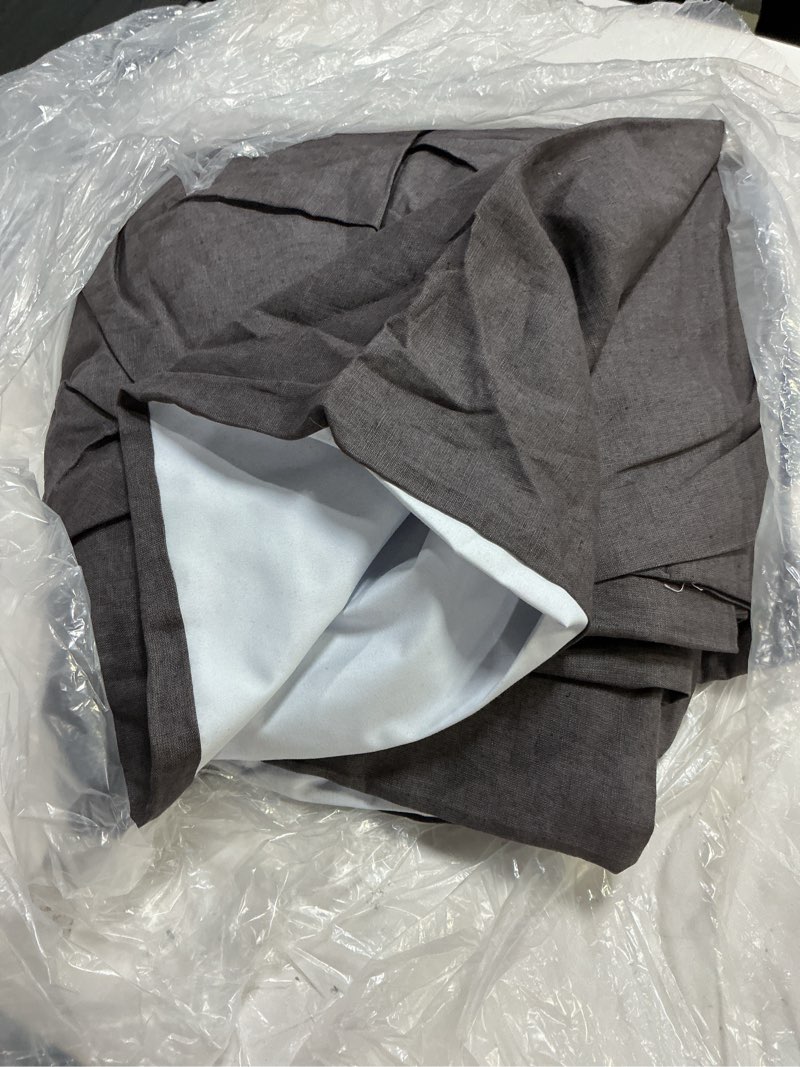 Condition photo showing Good Condition for european linen true blackout curtain - single panel, 96x96, storm