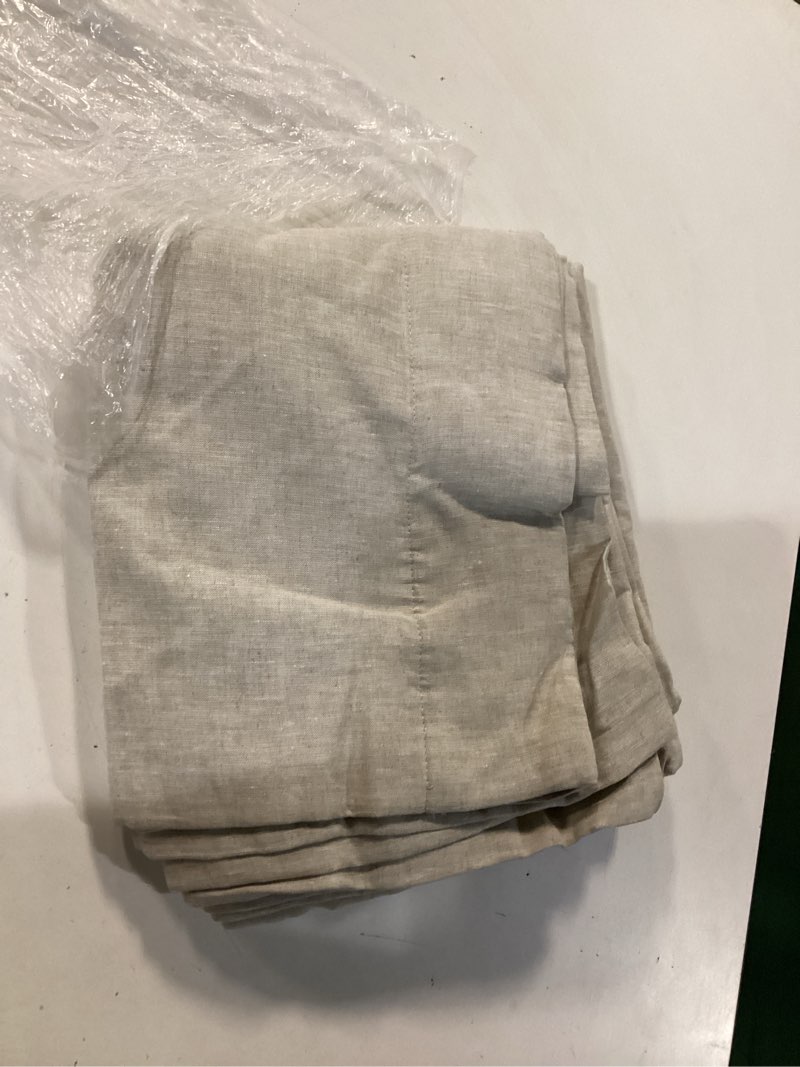 Condition photo showing New/Like New for european linen room darkening curtain, 48x84, flax