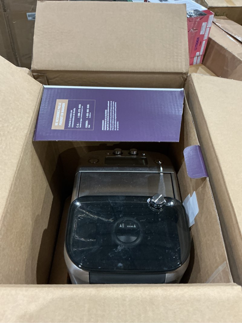 Condition photo showing As Is for breville bdc650bss grind control coffee maker with grinder, brushed stainless steel, thermal carafe