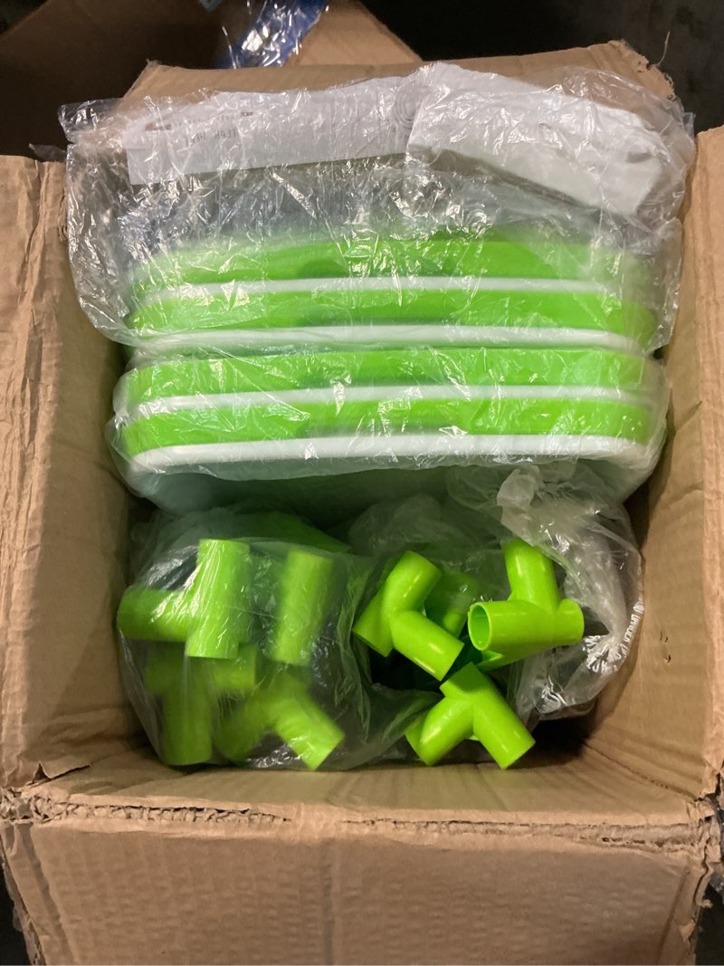 Condition photo showing As Is for 5 Layers Seed Sprout Tray Shelf Microgreens Growing Kit 10 Pcs Healthy Wheatgrass Seeds Grower with Drain Holes and 60 Sheets Germinating Paper for Garden Home Office