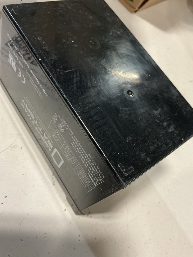 Condition photo showing As Is for mighty max battery 12v 12ah replacement battery for kid trax avigo mini cooper brand product