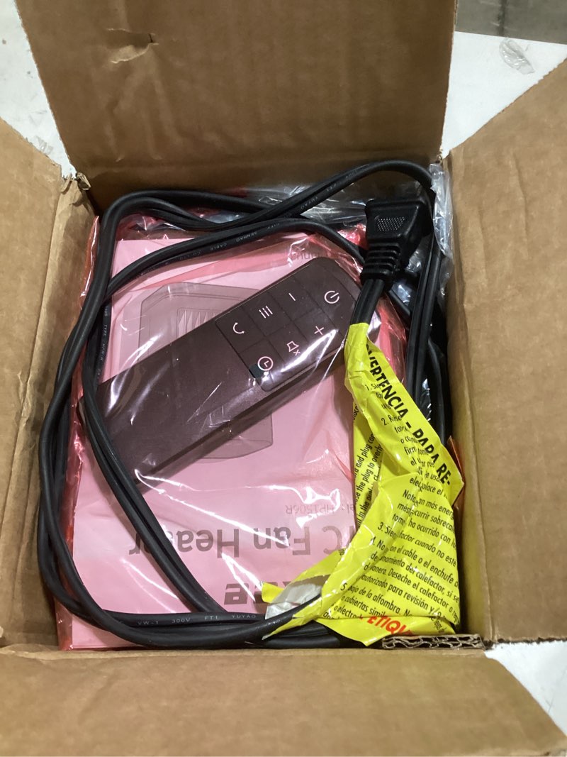 Condition photo showing Good Condition for abolee space heaters with motion sensor,portable heaters for indoor use,electric small heaters for large room bedroom office garage desk,1500w ceramic heating with remote,oscillating,timer,thermosta 10" grey