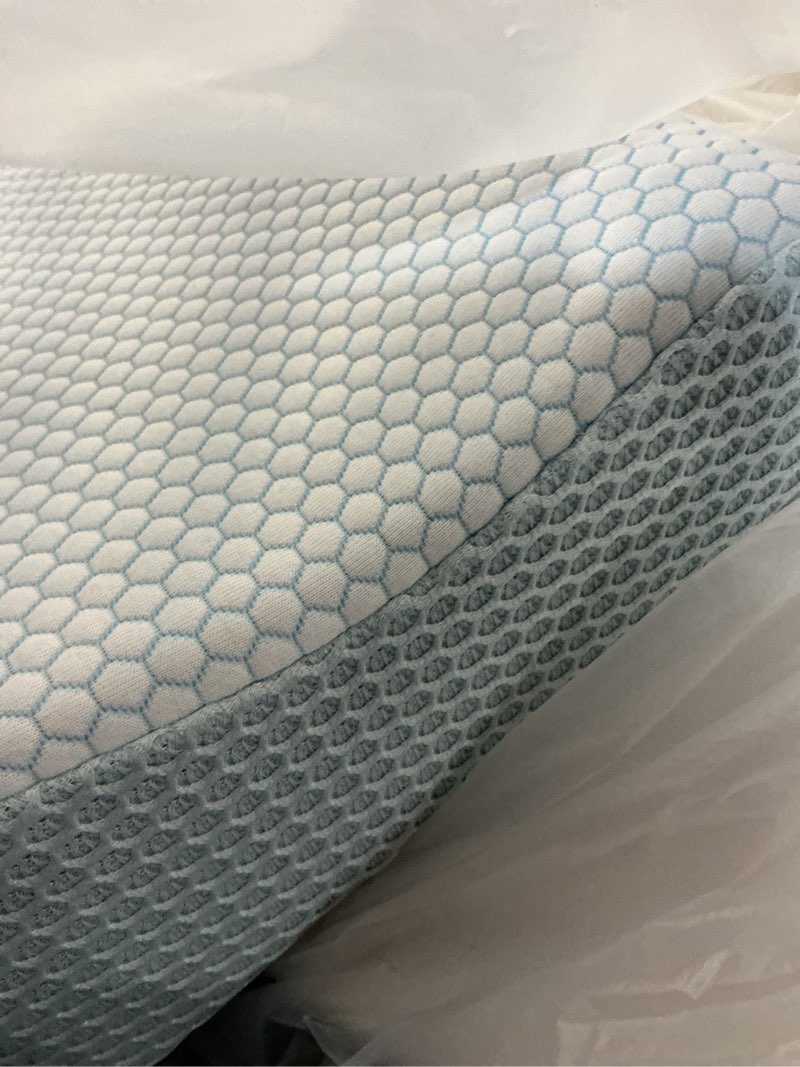 Condition photo showing Good Condition for memory foam pillows neck pillow bed pillow for sleeping ergonomic cervical pillow orthopedic contour pillow for side back stomach sleeper blue queen(23.6*14*4.9inches)