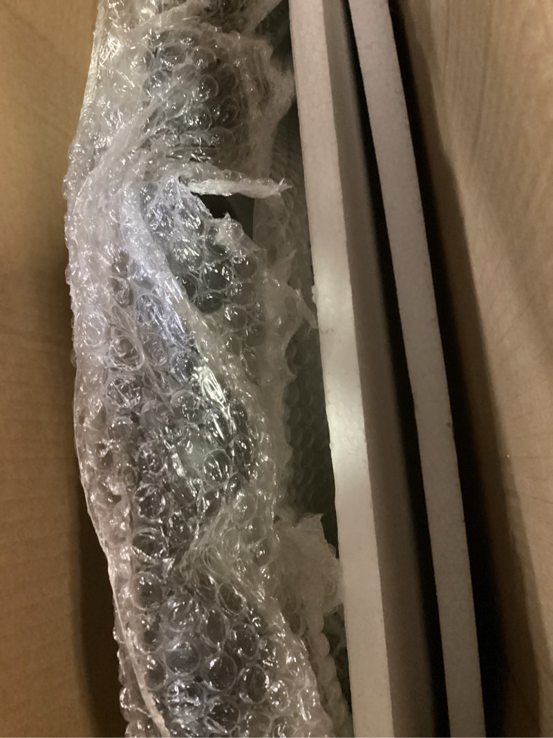 Condition photo showing New/Like New for Madison Park Round Mirror, Metal Frame Circle Mirror 36 inch, Wall Art Decor Mounted Hanging for Entryway, Bathroom, hallway, Living Room, Vanity, Marlowe, Black 36"L x 36"W Black