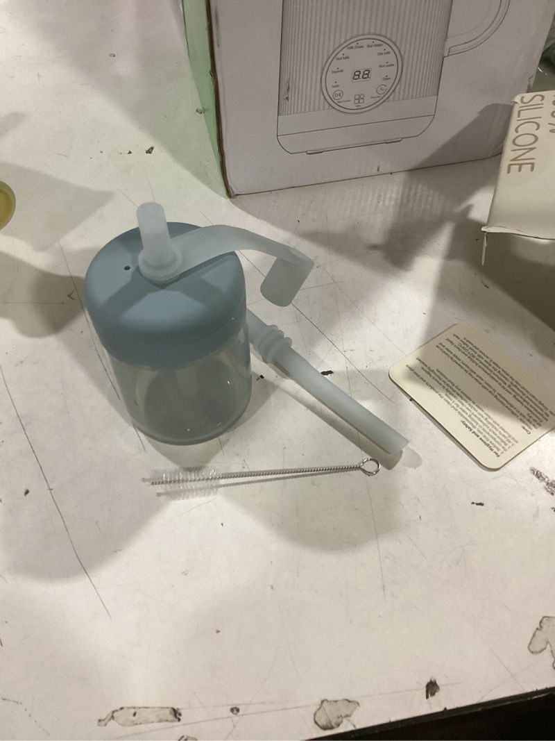 Condition photo showing Good Condition for Moonkie Baby Straw cup | Silicone Toddler Sippy Cup Training Cup with Straw Lid | BPA-Free Drop-Proof Baby Cup | Led Weaning | 6 Months+, 5 oz, 2pack A-Sage/Ether