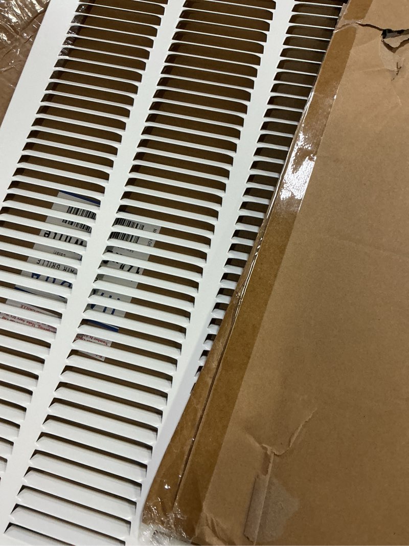 Condition photo showing Good Condition for Fits 16x20 Duct Opening | Steel Return Air Grille by Handua | Vent Cover Grill for Sidewall and Ceiling | White | HVAC Cold Air Intake Grille | Outer Dimensions: 17.75"W X 21.75" 1 16"W x 20"H [Duct Opening]