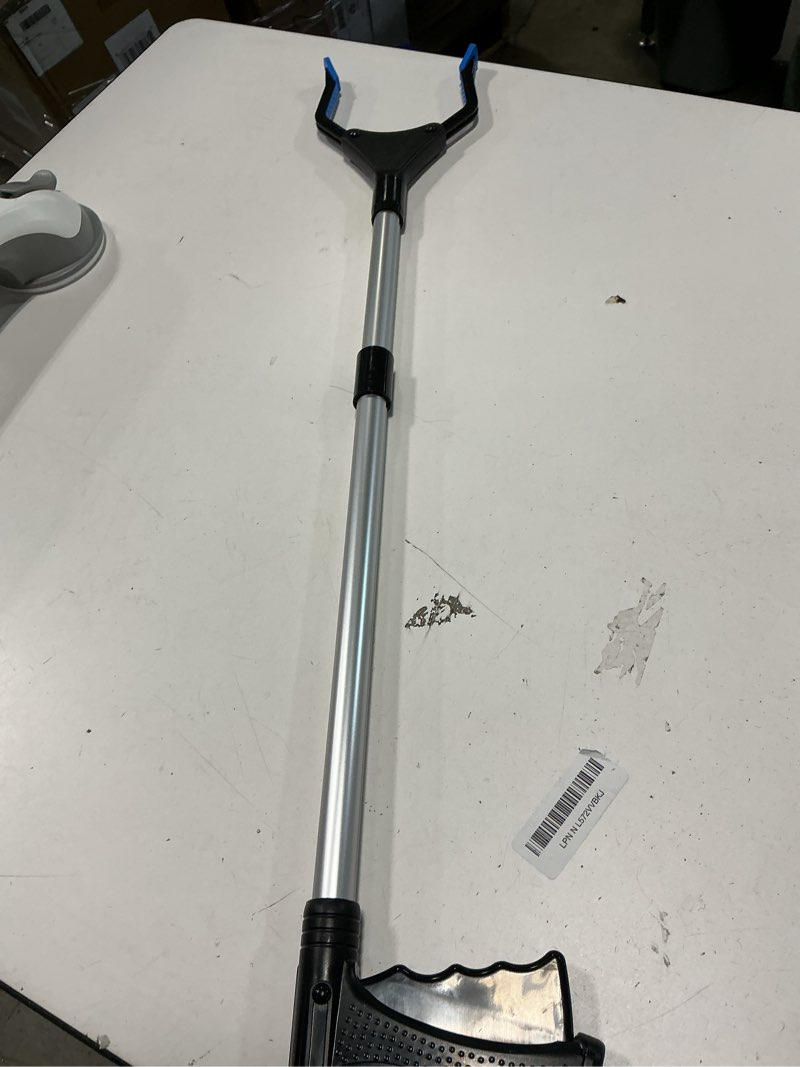 Condition photo showing As Is for Grabber Reacher Tool, 32" Grabbers for Elderly, Lightweight Extra Long Handy Trash Claw Grabber, Mobility Aid Reaching Assist Tool for Trash Pick Up, Nabber, Litter Picker, Arm Extension (Blue)
