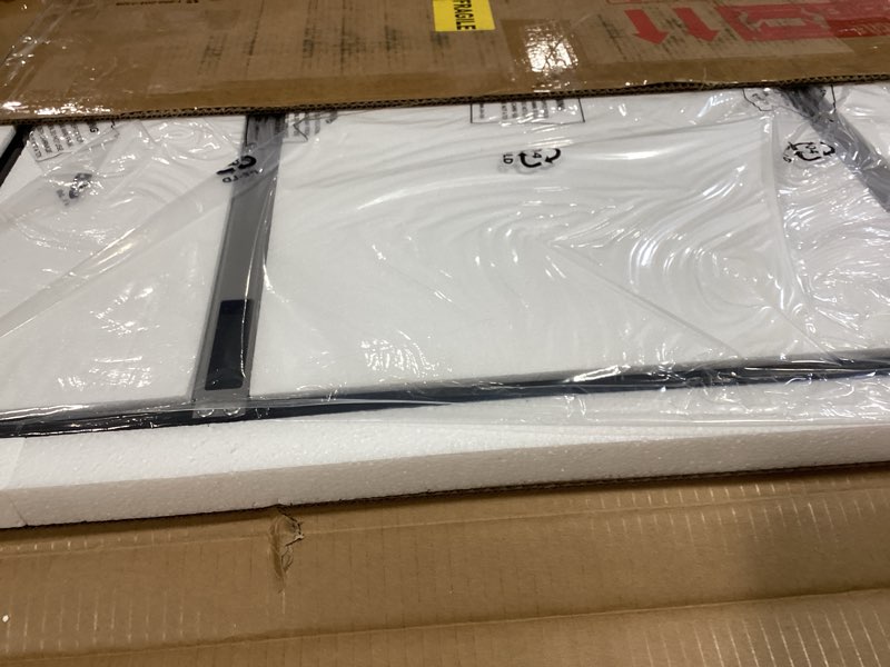 Condition photo showing New/Like New for keonjinn 24 x 30 inch black bathroom mirrors for over sink, beveled rectangle framed mirrors for wall, black bathroom vanity mirror, tempered glass, square corner, farmhouse style black 30"l x 24"w