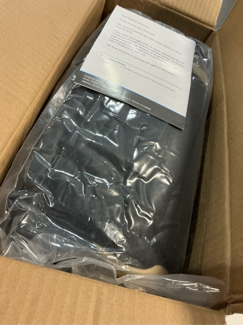Condition photo showing New/Like New for Skechers Memory Foam Car Seat Covers, Air Cool Mesh Thick Seat Covers, Car Seat Full Sets Airbag Compatible, Automotive Comfort Protection for Most Cars,Vans,Trucks, SUVs,Beige Full Set Black&Beige