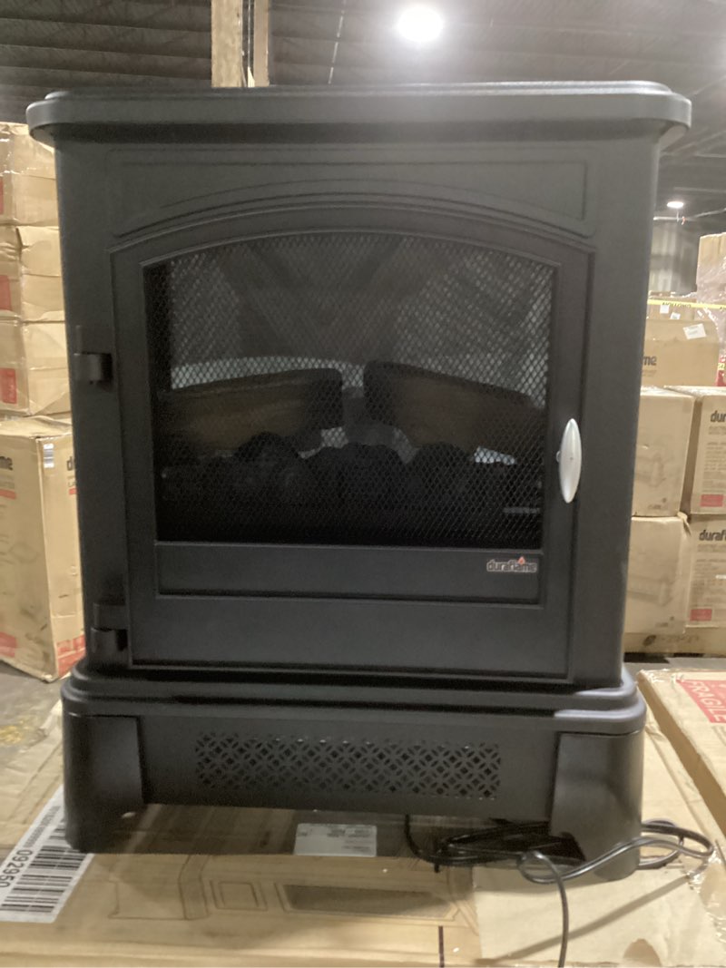 Condition photo showing Good Condition for Duraflame Electric Infrared 3D Freestanding Stove with Pedestal Base  Black