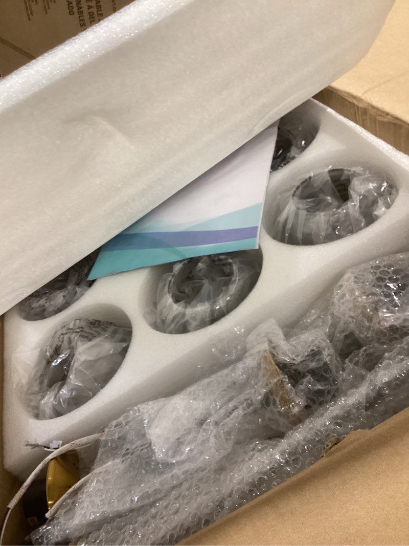 Condition photo showing Good Condition for 8 Light Sputnik Semi Flush Mount Ceiling Light Fixture Mid Century Modern Chandelier with Glass Globe Black Gold Ceiling Lighting for Dinning Room Farmhouse Kitchen Bedroom Living Room