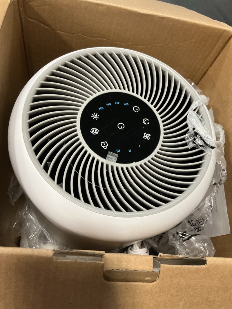 Condition photo showing Good Condition for levoit air purifier for home allergies pet hair in bedroom, covers up to 1073 ft² by 56w high torque motor, aham verifide, 3-in-1 filter with hepa sleep mode, remove dust smoke odor, core300-p, white