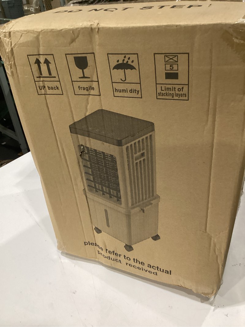 Condition photo showing As Is for portable air conditioners