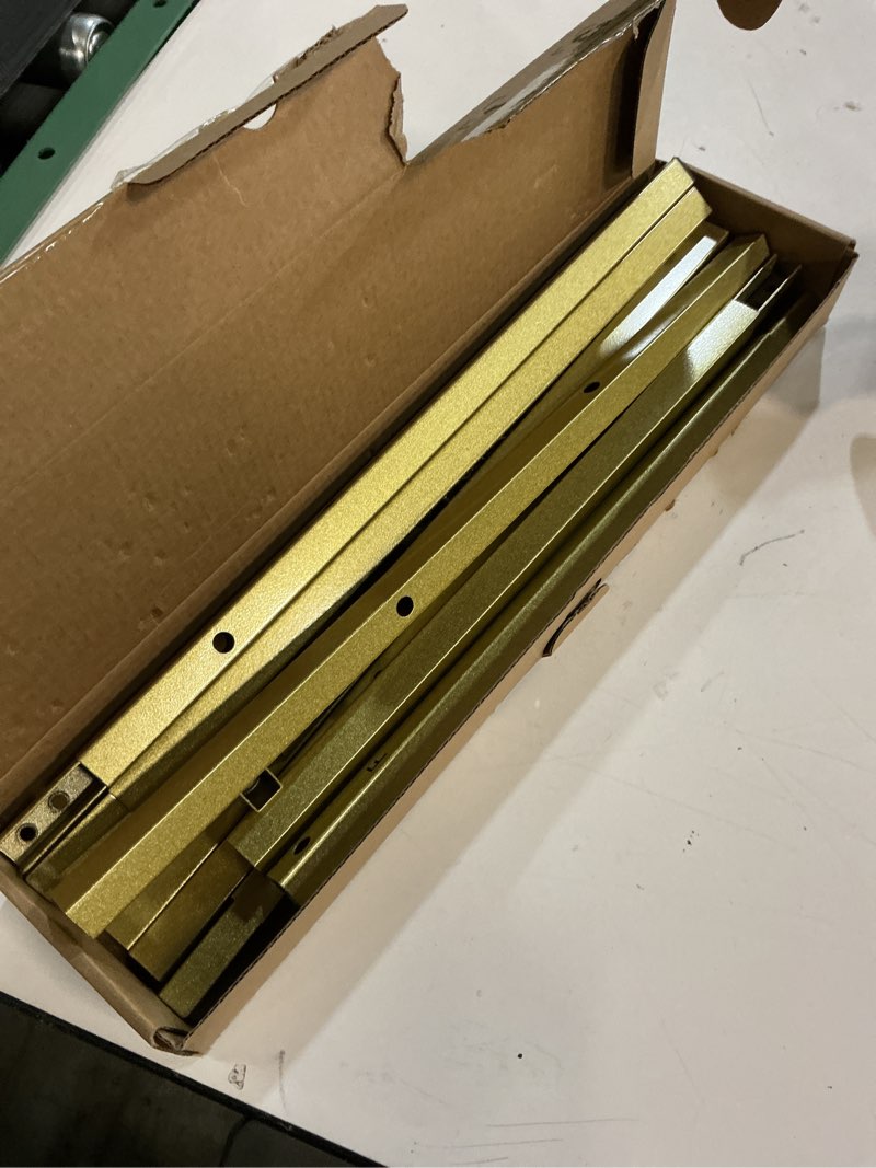 Condition photo showing Good Condition for Gold Easel Stand for Sign, Heavy Duty Metal Display Easel with Adjustable Chain, 4-Tier Height Art Easel for Painting, Wedding Sign, Posters & Commercial Display