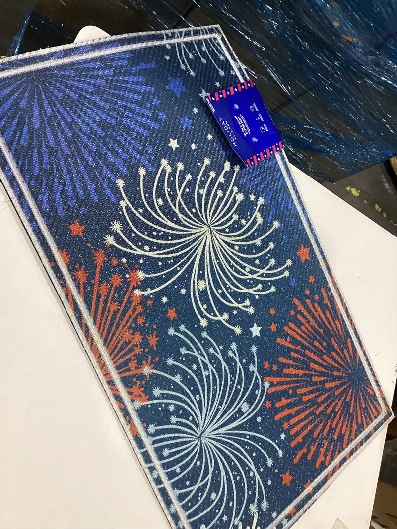 Condition photo showing As Is for callowaymills 0.6-in h fourth of july mat