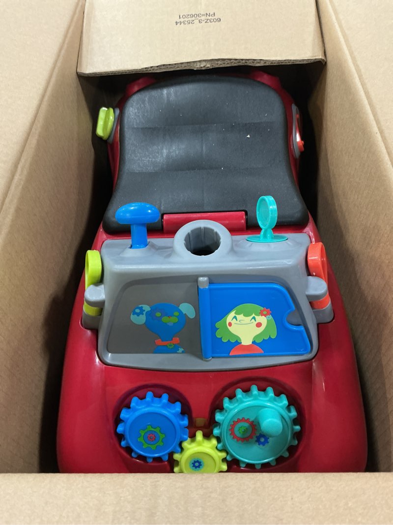 Condition photo showing Good Condition for Radio Flyer Busy Buggy, for Toddlers 1-3, 3-in-1 Push Walker Ride On Car with 17 Sensory Activities, Anti-Tip Feature, Under-Seat Storage, Horn and Gears, 42 lb Capacity, Toddler Ride On Toys Red