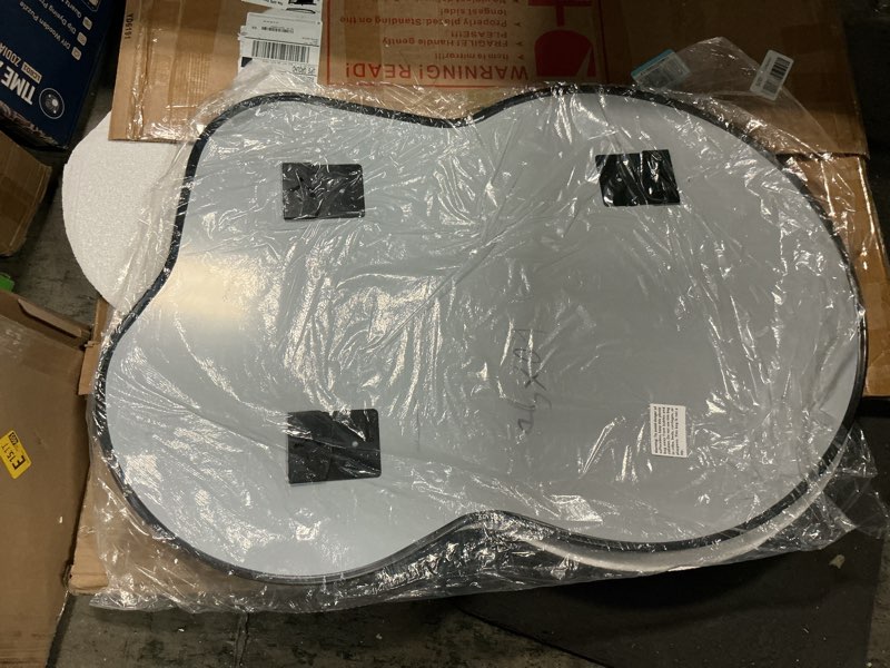 Condition photo showing New/Like New for Similar POZINO Irregular Mirror, 28\"x20\" Asymmetrical Wall Mirror, Modern Funky Shaped Mirrors, Abstract Frameless Mirrors for Wall Decor Living Room Bathroom Bedroom Entryway 28\"L x 20\"W Black Irregular01