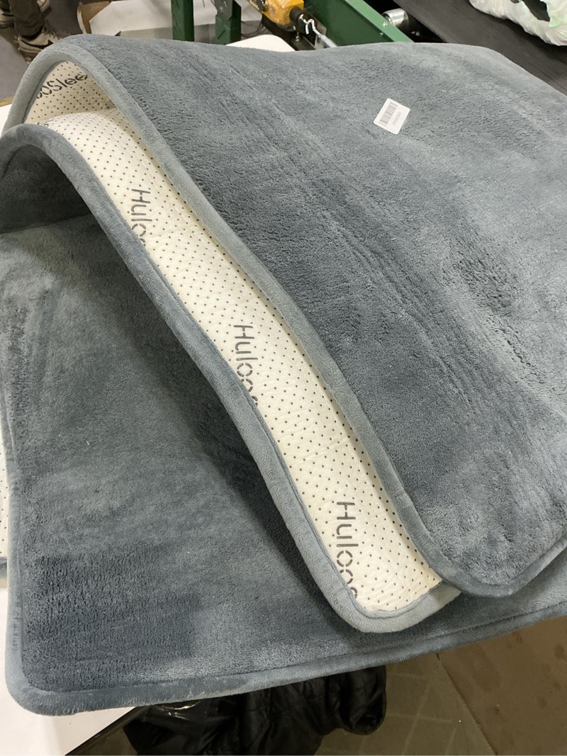 Condition photo showing As Is for Baby Play Mat for Floor,1.3" Thick Elasti-Foam 50"×50" Playpen Mat for Tummy Time,Water Repellent Soft Coral Velvet for Toddler,Infant,Kids,Non-Slip Backing Safe for Crawling(Dark Grey) Dark Grey 50"×50"×1.3"