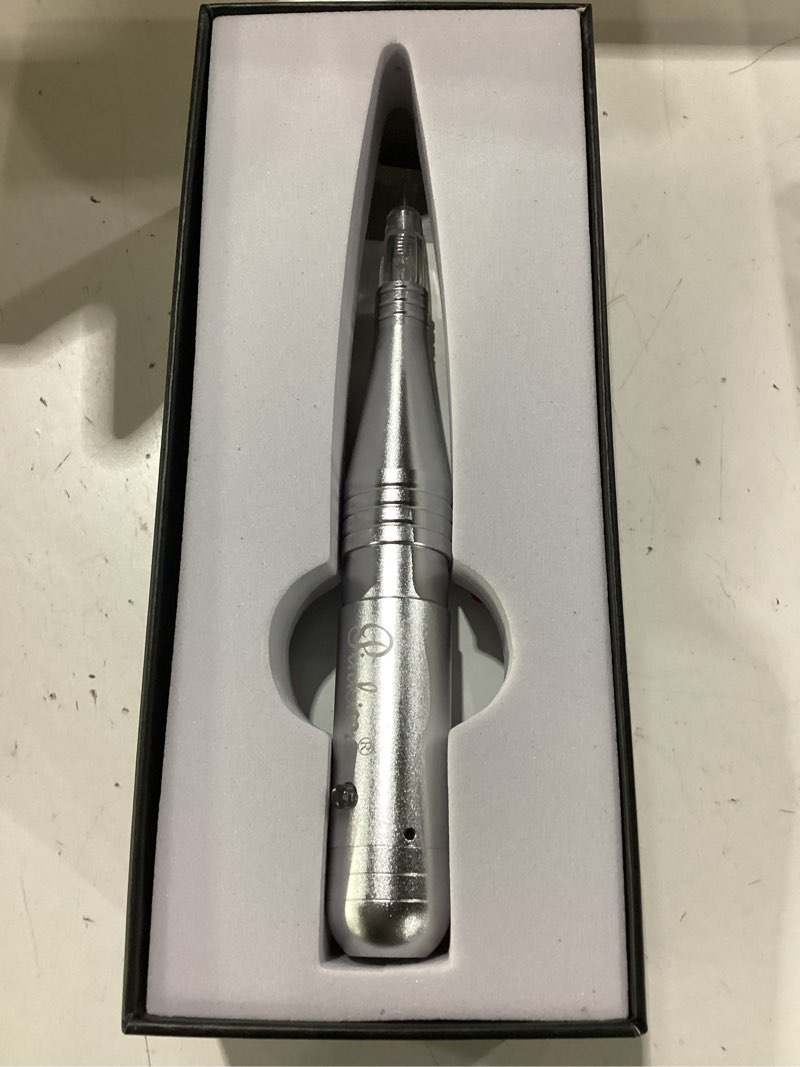 Condition photo showing Good Condition for pinkiou permanent makeup machine micropigmentation pen hair stroked eyebrow professional microblading pen machine for eyebrow eyeline lip brow lamination?silver?