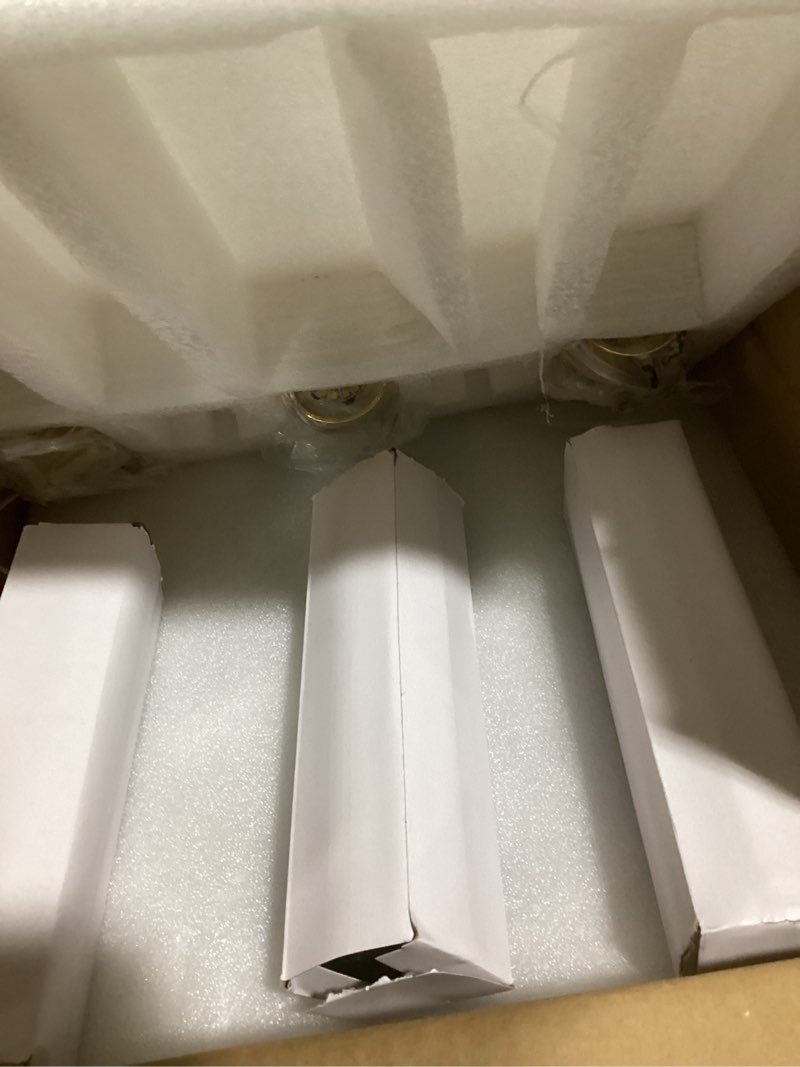 Condition photo showing Good Condition for Dimmable 3-Light Pendant Lights Kitchen Island Crystal Hanging Light Modern Ceiling Light for Dinning Room Living Room 24W Gold