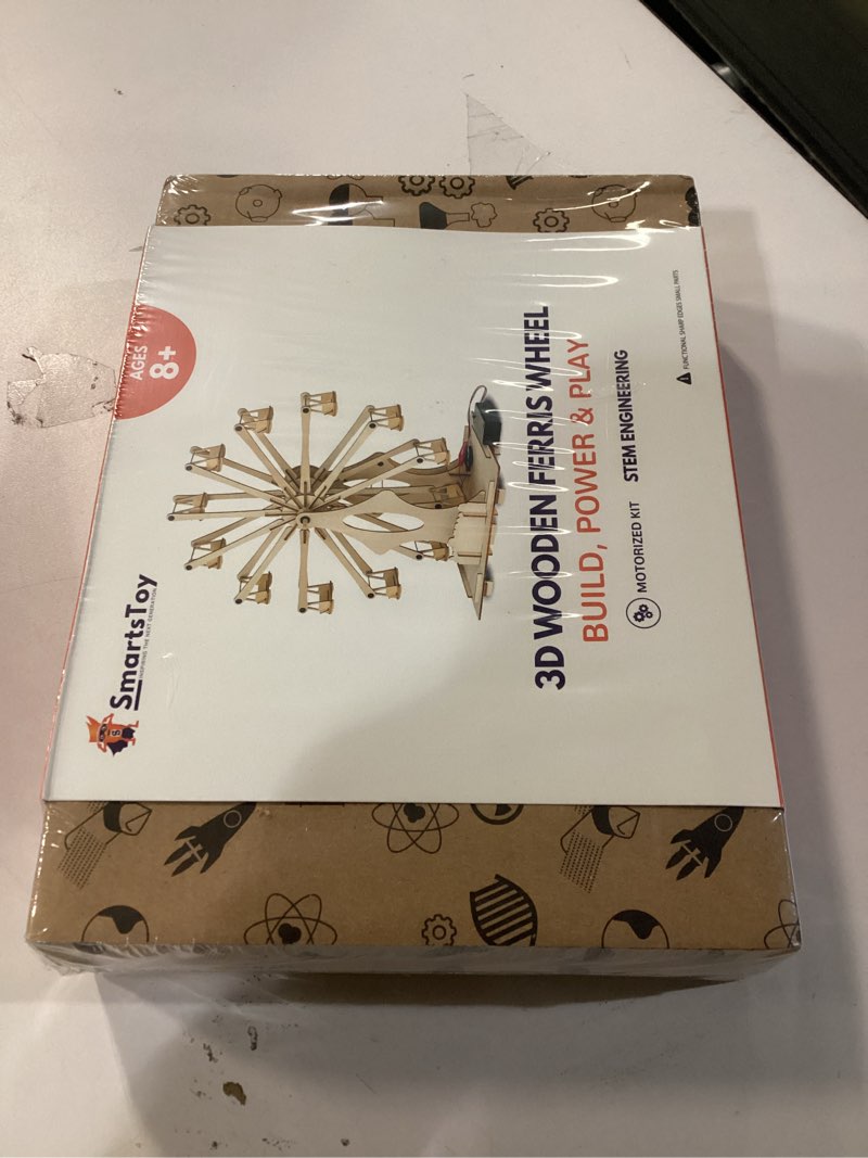 Condition photo showing New/Like New for Wooden Ferris Wheel - DIY 3D Puzzle & Educational Creative Crafts Kit - STEM Projects for Kids Ages 8-12-16, Boys & Girls - Construction Toys Set - Model Building Kit for Christmas & Birthday Gifts