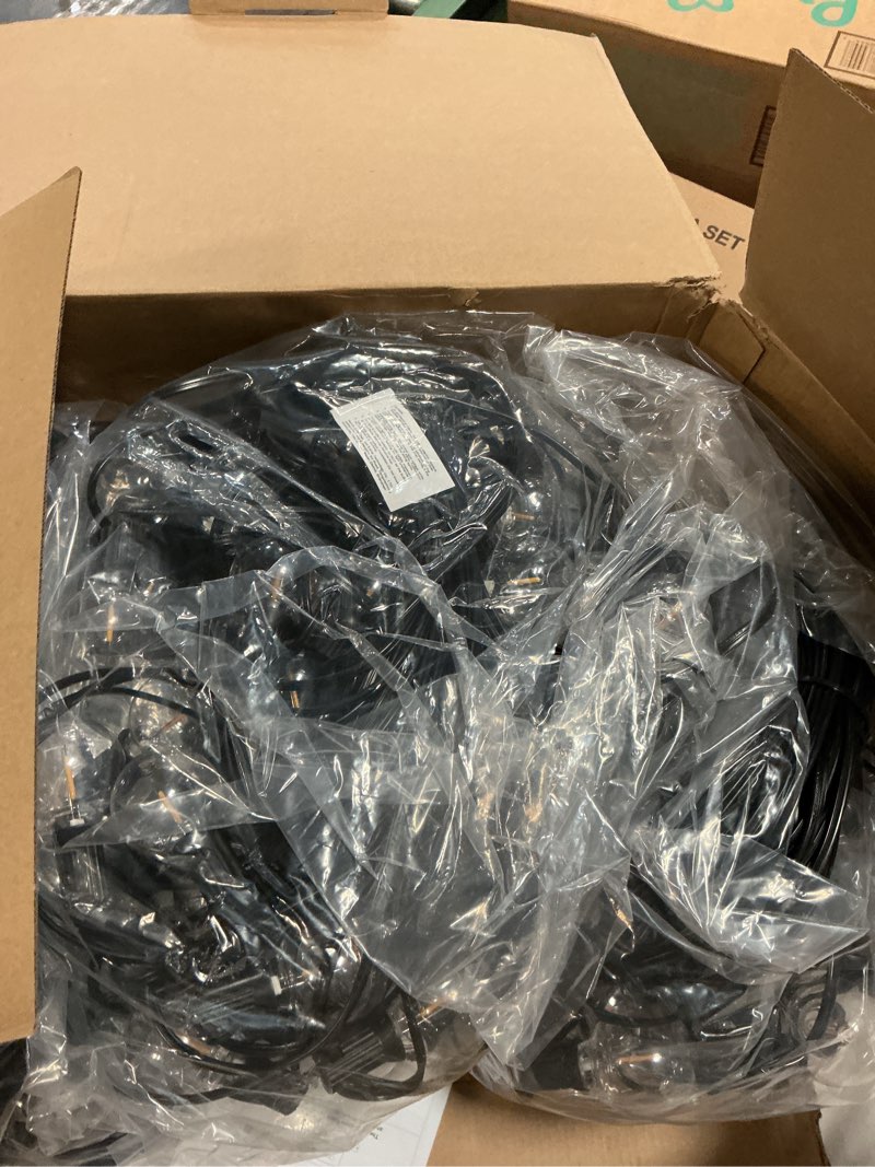 Condition photo showing Good Condition for svater outdoor string lights 300 ft, patio lights outside with 156 g40 shatterproof led bulbs, waterproof hanging globe lighting for bistro backyard cafe market, warm white 2700k?3 x 100 ft? 300ft