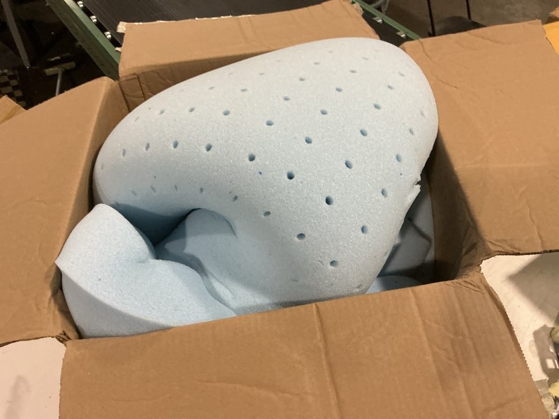 Condition photo showing Good Condition for best price mattress 4 inch ventilated memory foam mattress topper, cooling gel infusion, certipur-us certified, queen, dorm essentials, blue queen 4 inch