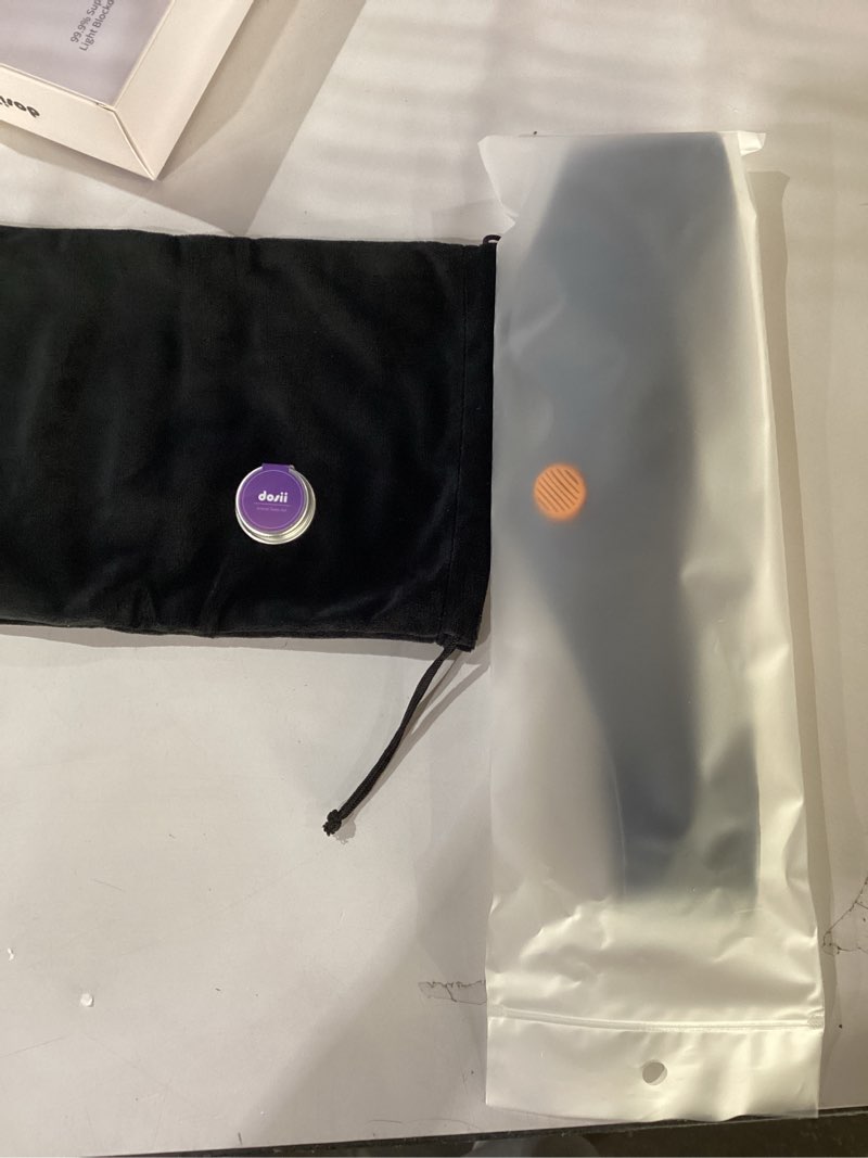 Condition photo showing New/Like New for Cotton Sleep Eye Mask: Soft 3D Eye Mask - Complete Blackout with Adjustable, Eye Blinder for Travel/Sleeping, Includes Travel Pouch, Grey