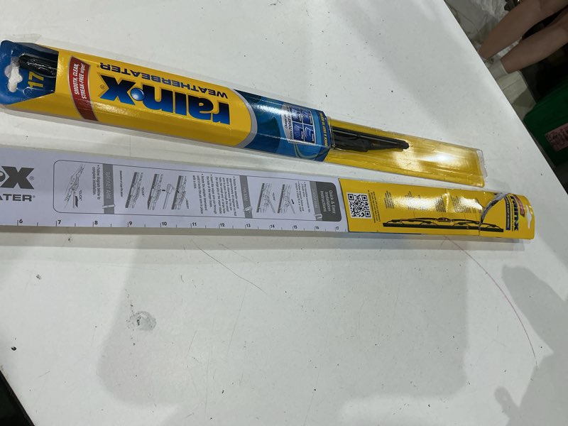 Condition photo showing As Is for rain-x 820248 weatherbeater wiper blades, 26" and 17" windshield wipers (pack of 2), automotive replacement windshield wiper blades that meet or exceed oem quality and durability standards